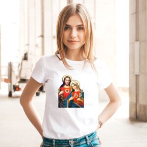 Camiseta - Corazón de Jesús y María