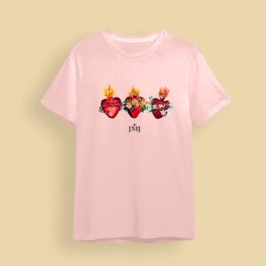 Camiseta Corazón de Jesús, María y José