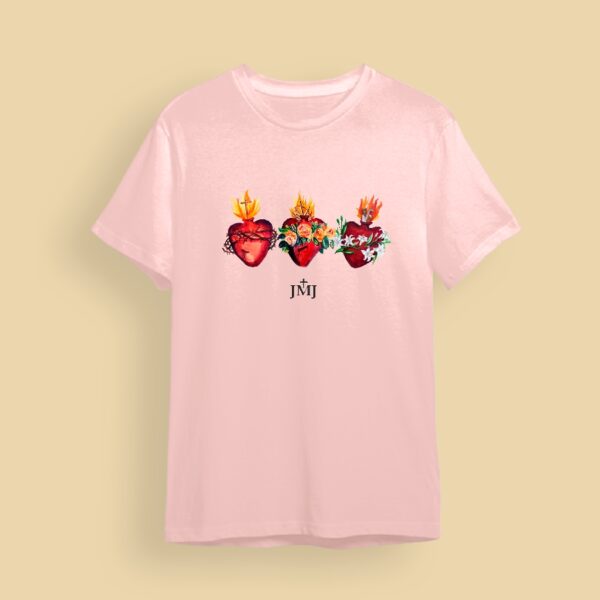 Camiseta Corazón de Jesús, María y José
