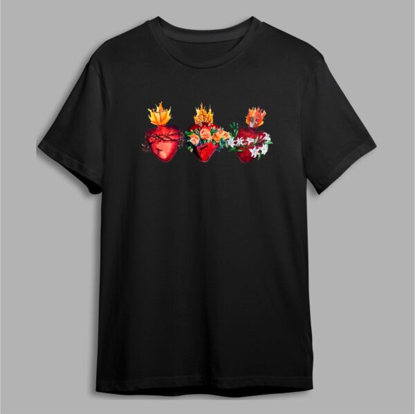 Camiseta Corazón de Jesús, María y José
