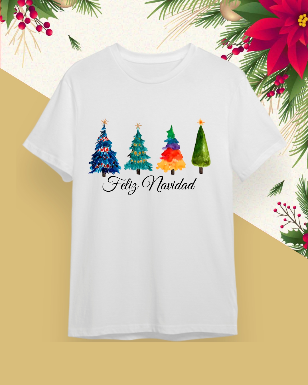 Camiseta Navideña - Feliz Navidad / Merry Christmas