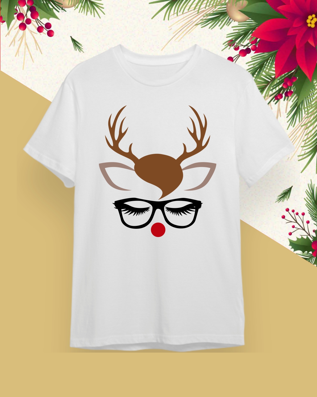 Camiseta Navideña - Feliz Navidad Reno