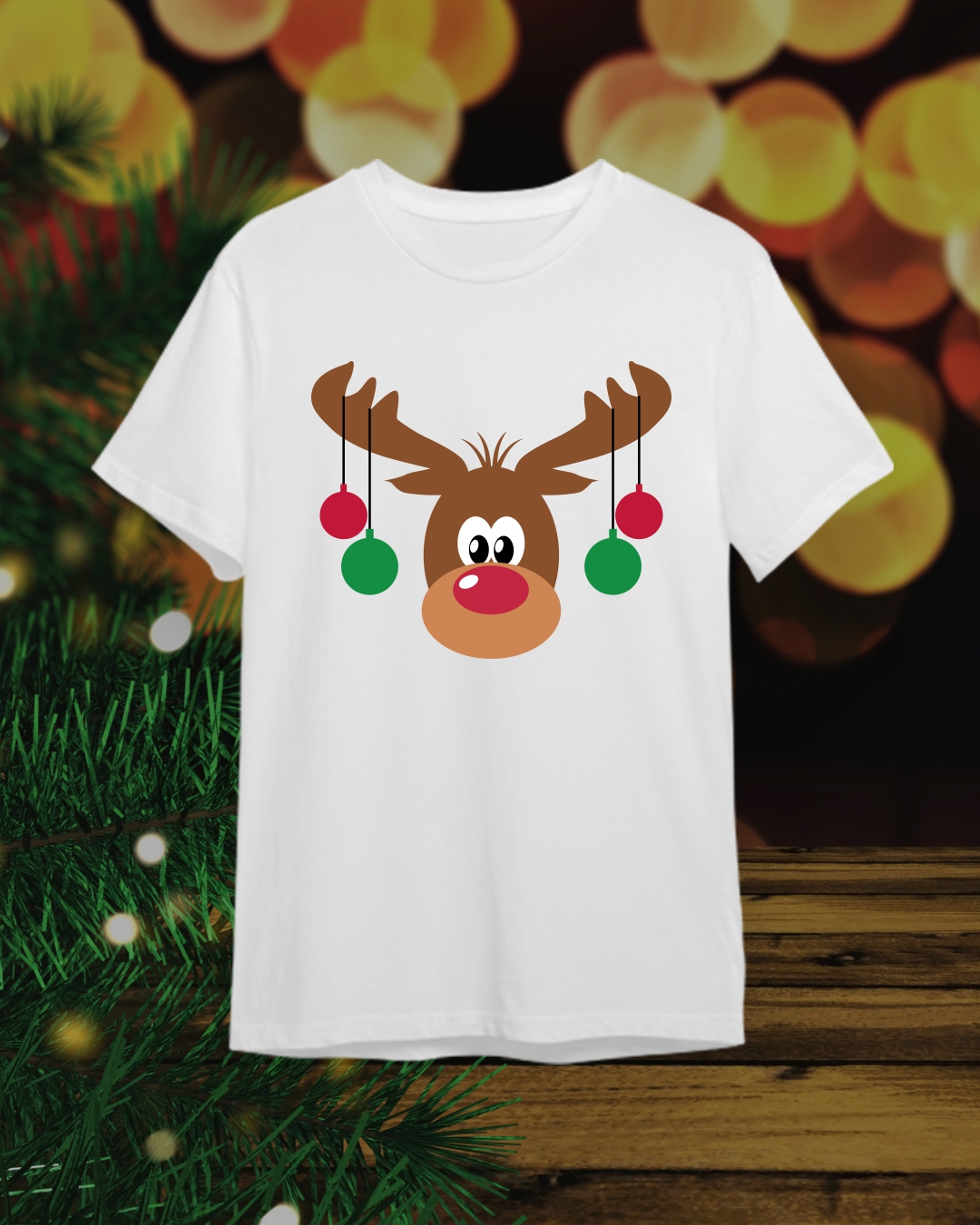 Camiseta Navideña - Feliz Navidad Reno