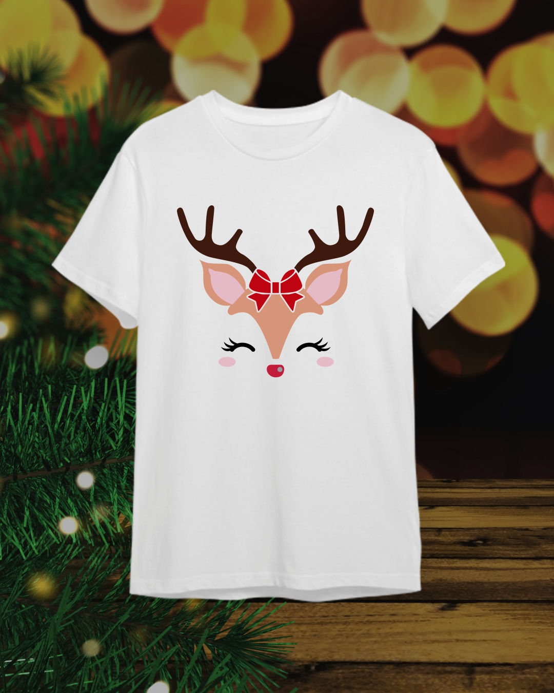 Camiseta Navideña - Feliz Navidad Reno