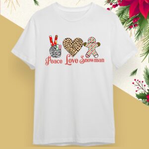 Camiseta Navideña - Feliz Navidad / Peace Love Snowman