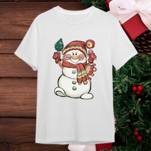 Camiseta Navideña - Feliz Navidad / Muñeco de Nieve
