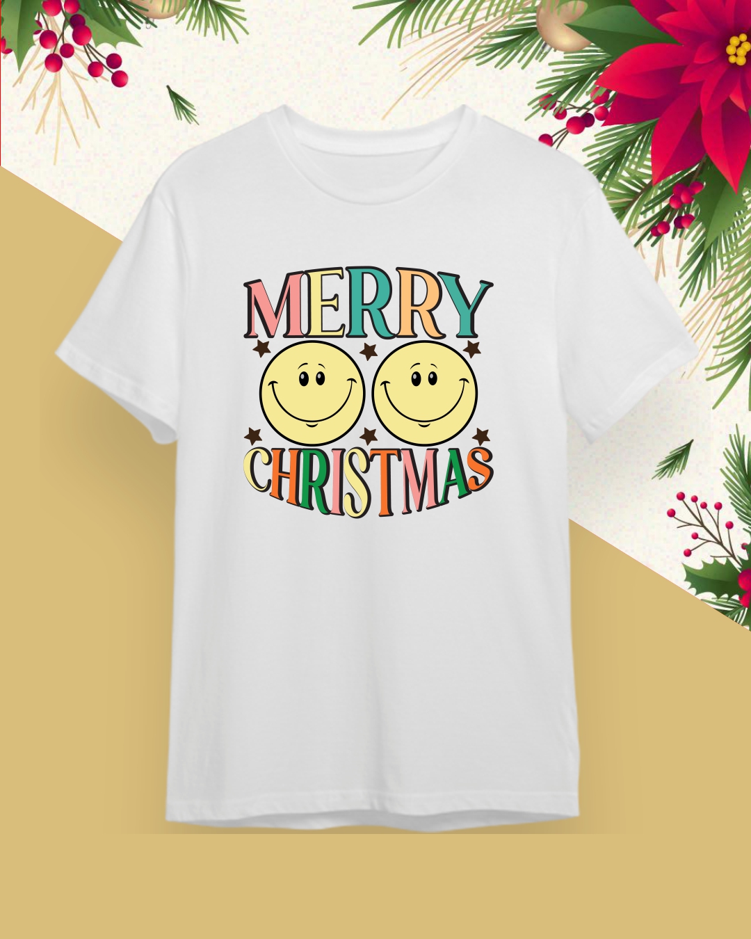 Camiseta Navideña - Feliz Navidad / Merry Christmas