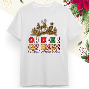 Camiseta Navideña -  Merry Christmas - I Need More Wine