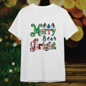 Camiseta Navideña - Feliz Navidad / Merry Christmas - Merry And Bright