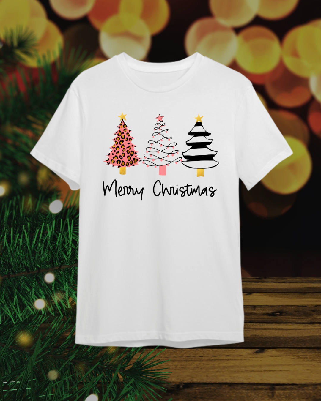 Camiseta Navideña - Feliz Navidad / Merry Christmas