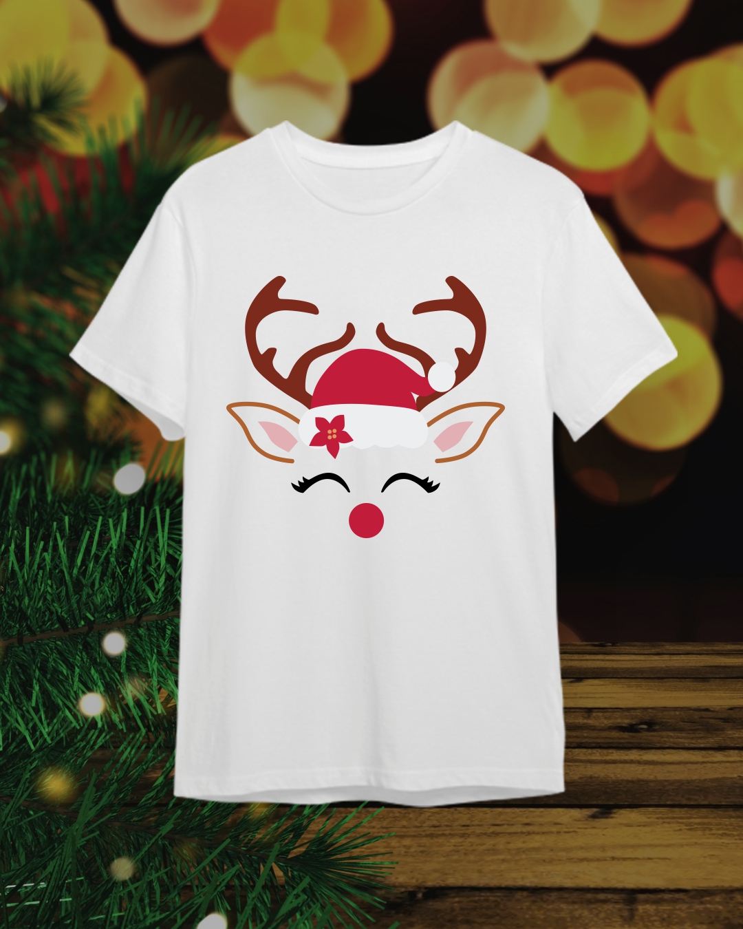 Camiseta Navideña - Feliz Navidad Reno