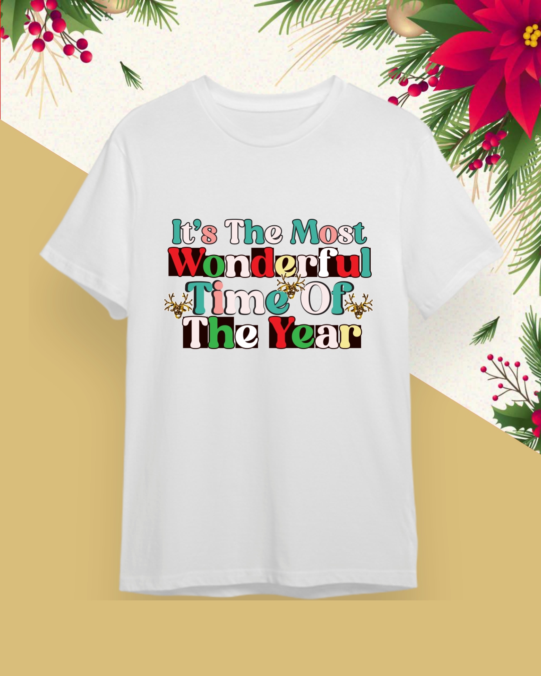Camiseta Navideña - Feliz Navidad / Merry Christmas