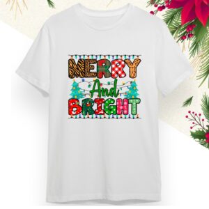 Camiseta Navideña - Feliz Navidad / Merry And Bright